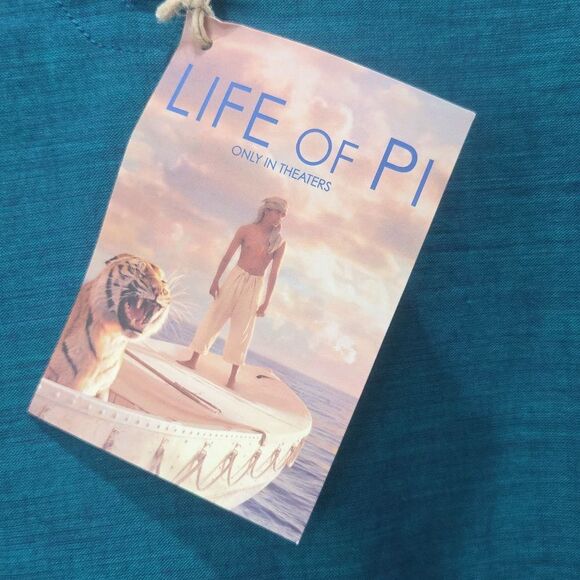 World Market Teal Embroidered 100% Cotton Tunic Blouse, NWT, S/M - Picture 2 of 7